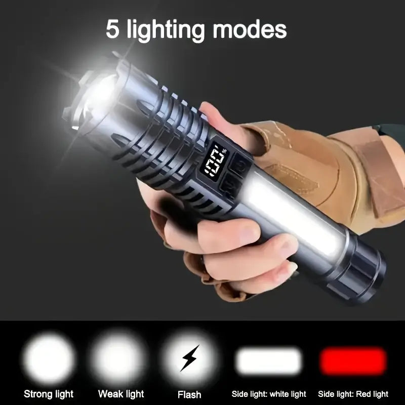 2 Rechargeable LED Flashlights, 5 Modes