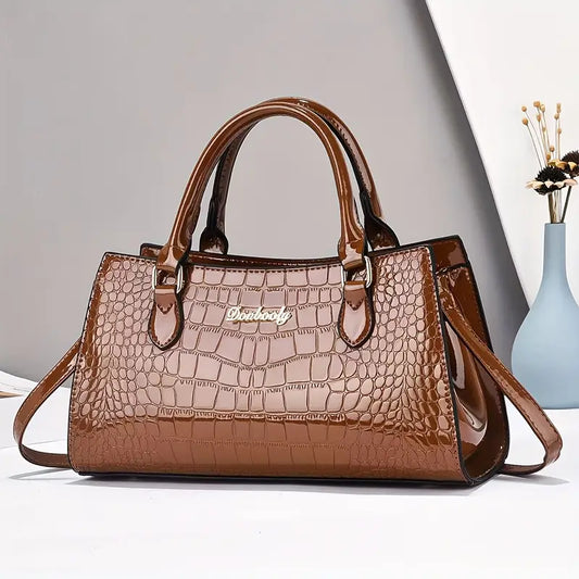 Stylish Crocodile-Embossed Women’s Handbag