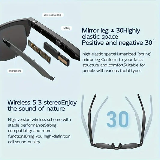 Smart Wireless V5.3, Multifunctional Glasses