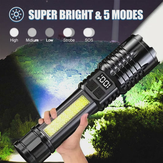 2 Rechargeable LED Flashlights, 5 Modes